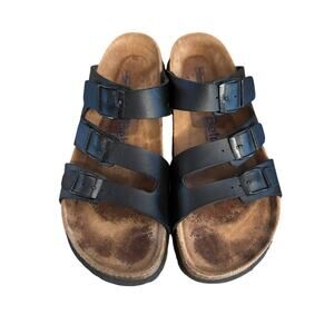Black 3 Strap Betula Sandals by Birkenstock Size 40 US 9